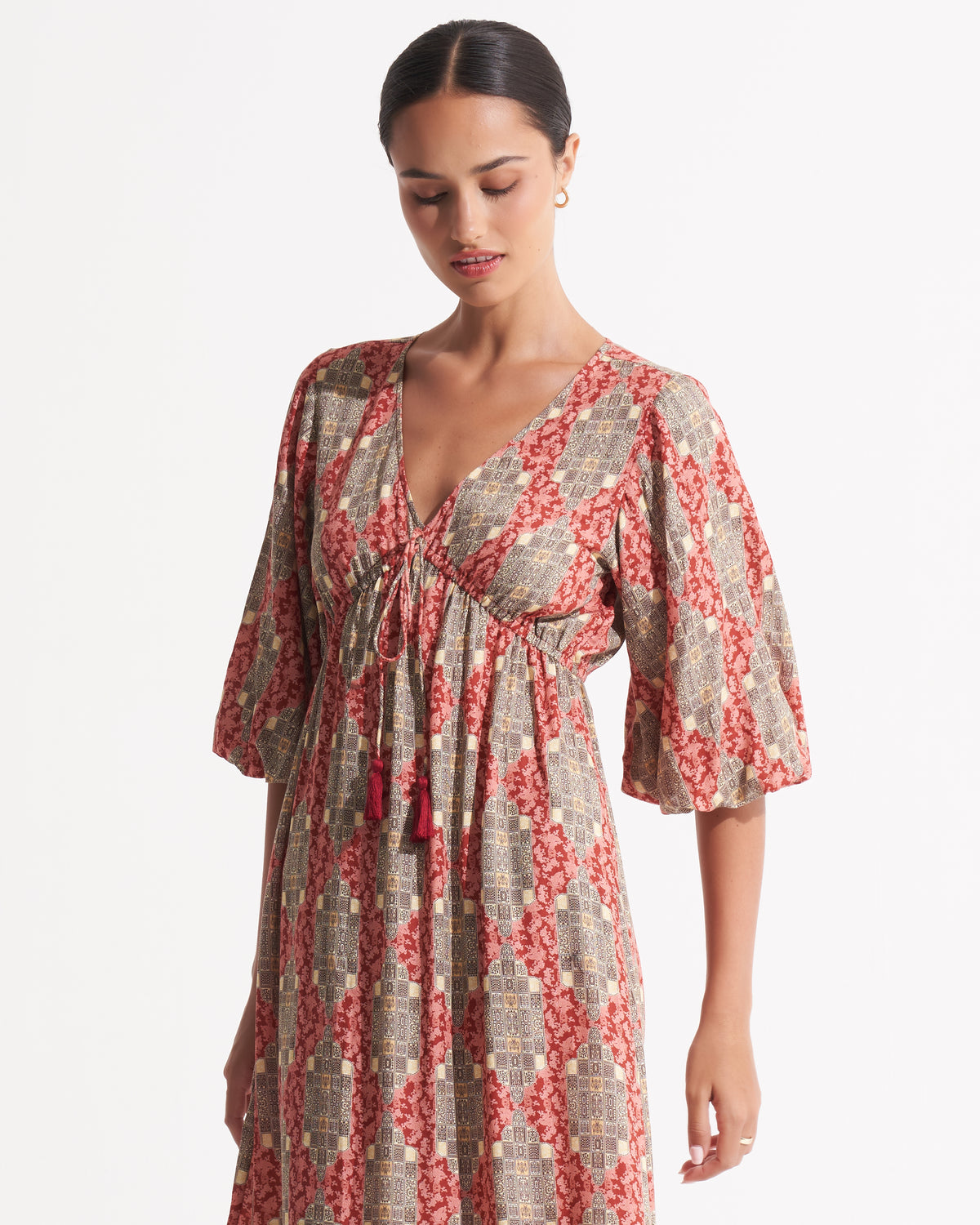Eesha Maxi Dress Giina Red Ochre