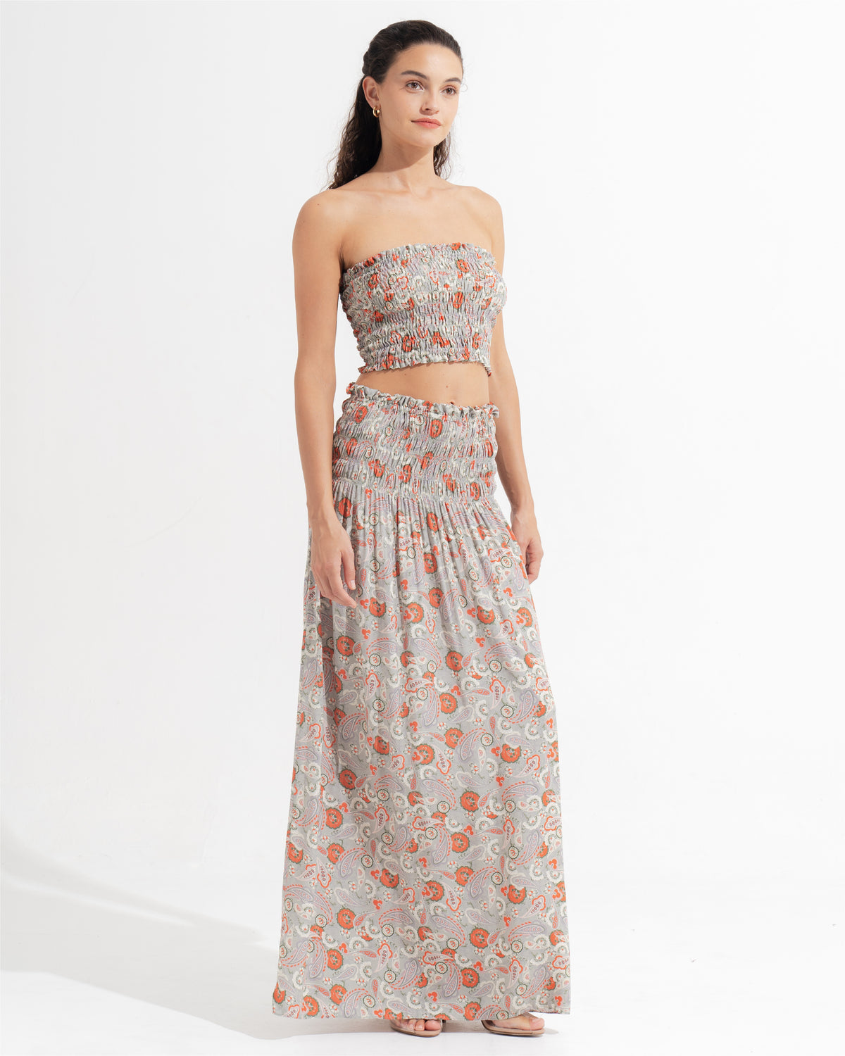 Illona Maxi Skirt Faina Abbey Stone