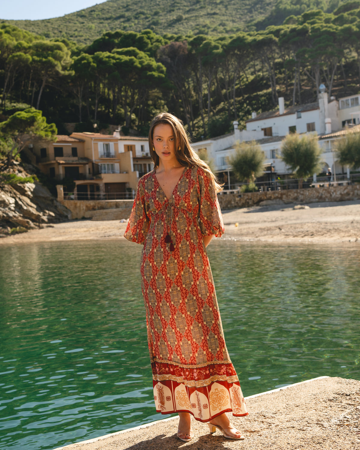 Eesha Maxi Dress Giina Red Ochre