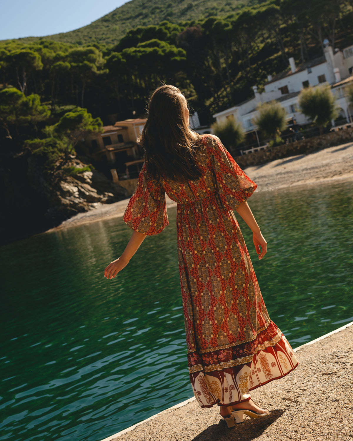 Eesha Maxi Dress Giina Red Ochre