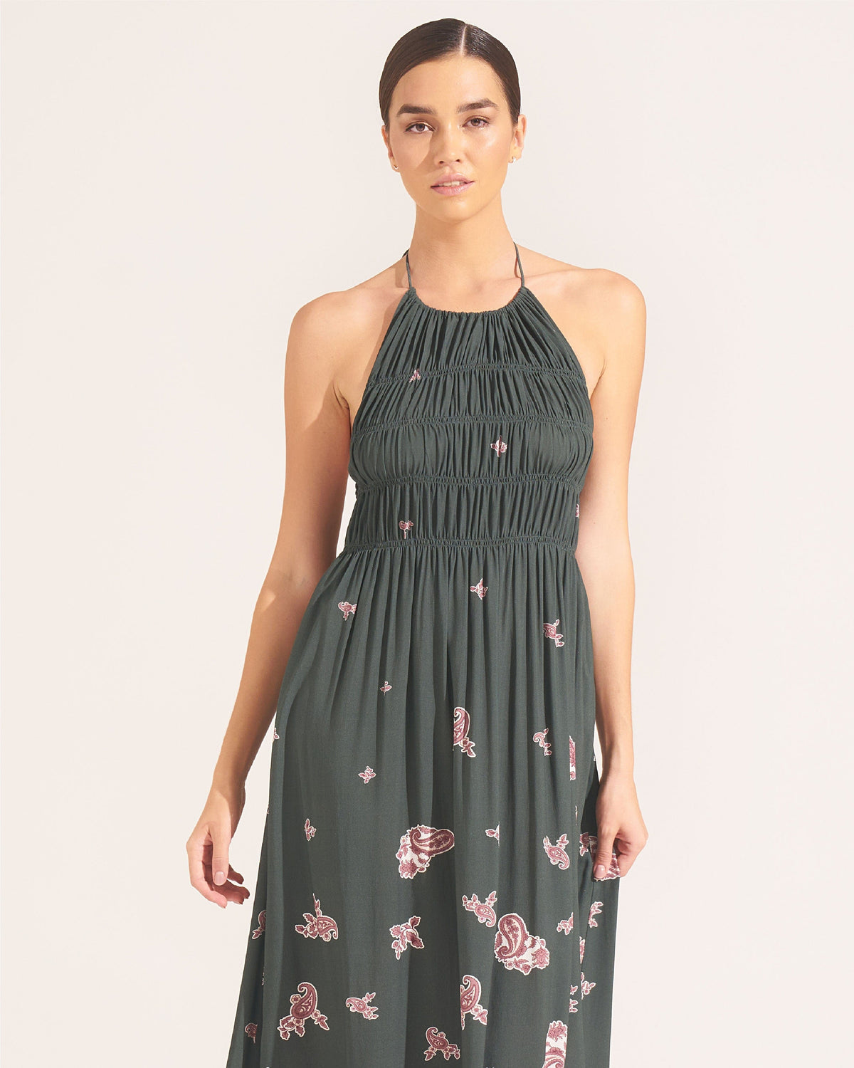 Morrato Bali Mahrosh Maxi Dress Cordelia Dark Green