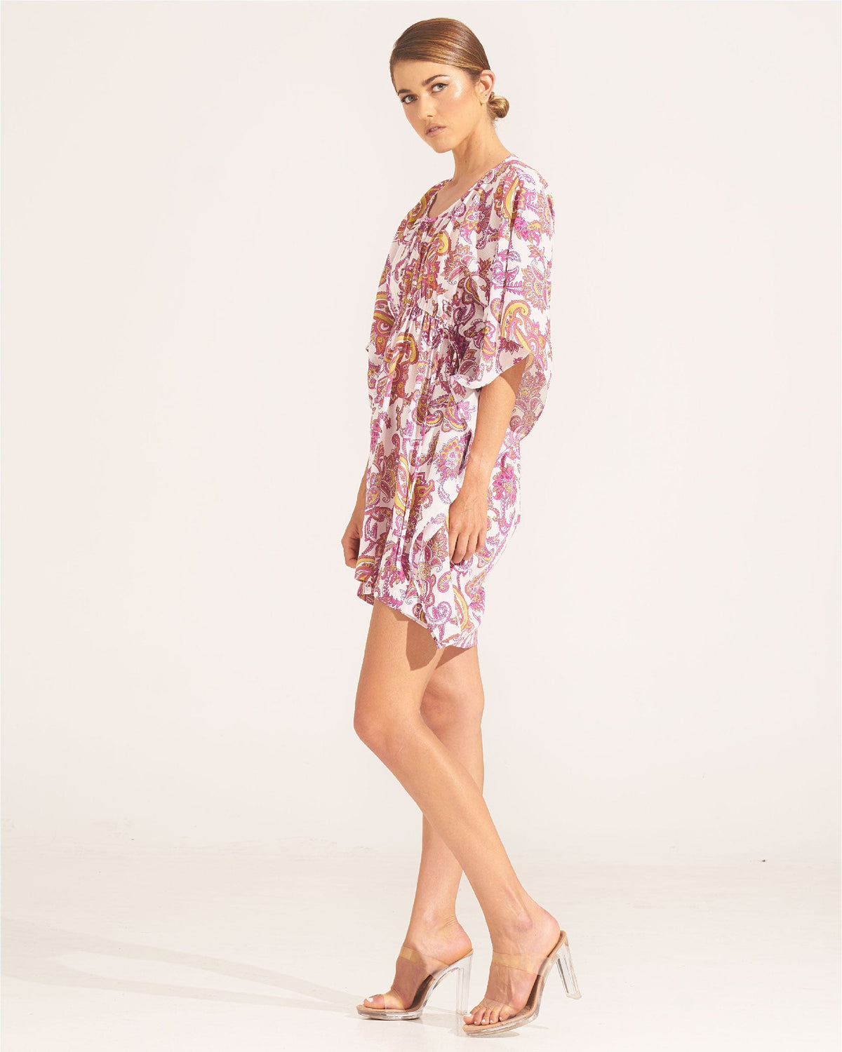 Morrato Bali Mini Dress Insha Kaftan Marudeva Moss