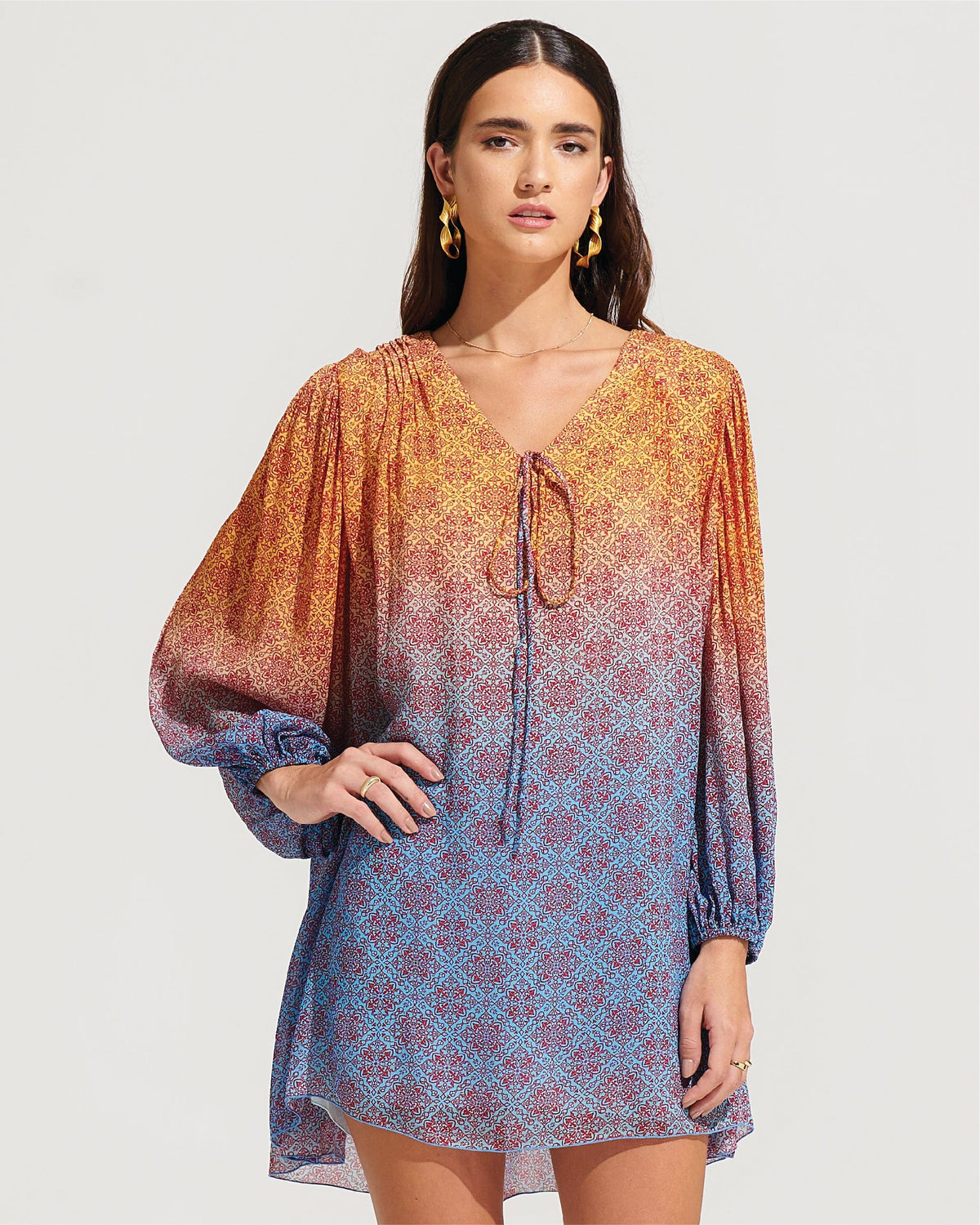 Morrato Mini Dress Mahnoor Mini Dress Ave Flam Sunrise