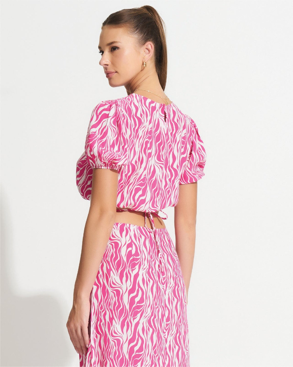 Morrato Top Canne Crop Top Rhiannon Fuschia