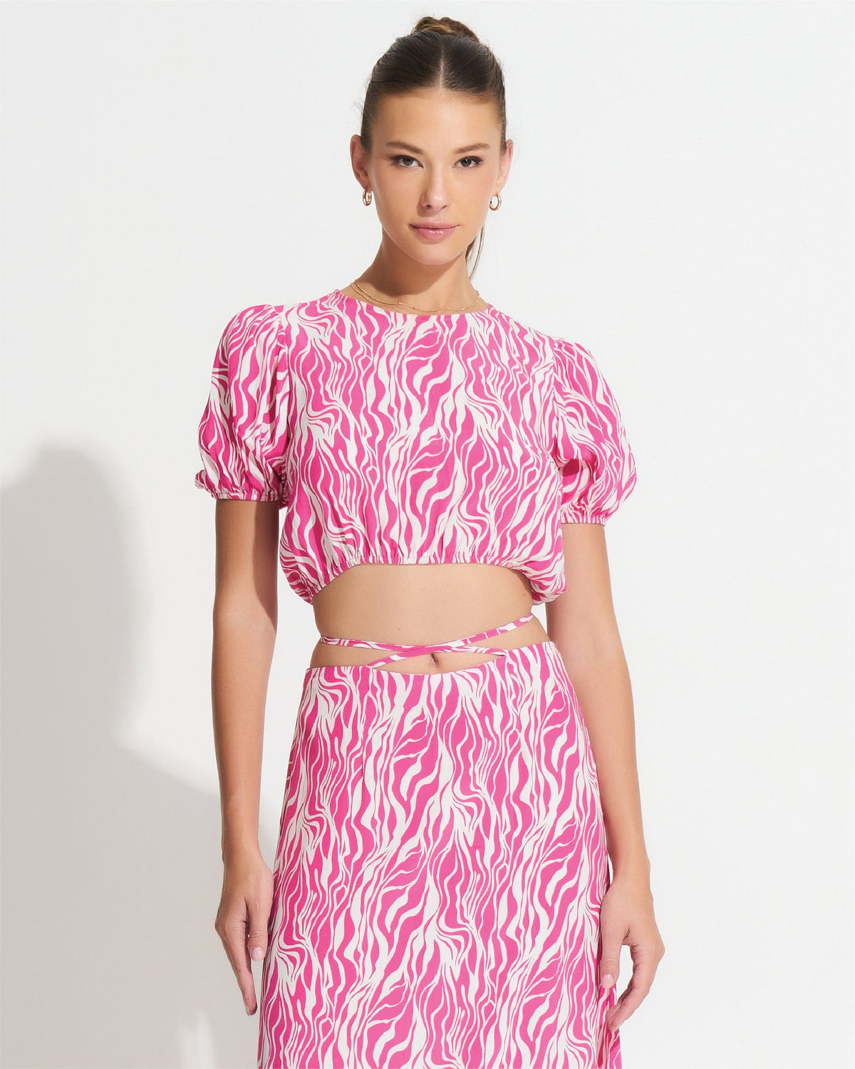 Morrato Top Canne Crop Top Rhiannon Fuschia